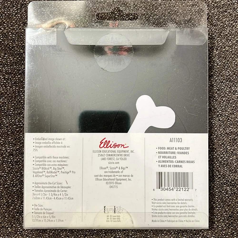 Sizzix Bigz Ellison Classroom Series Meat & Poultry Die #A11103. NWT rare - Picture 5 of 5